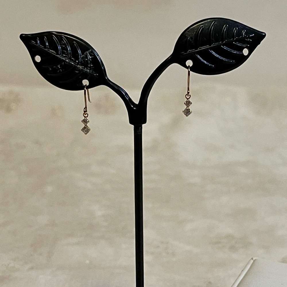 cute 10k solid japan gold dangling earrings - Picture 5 of 9
